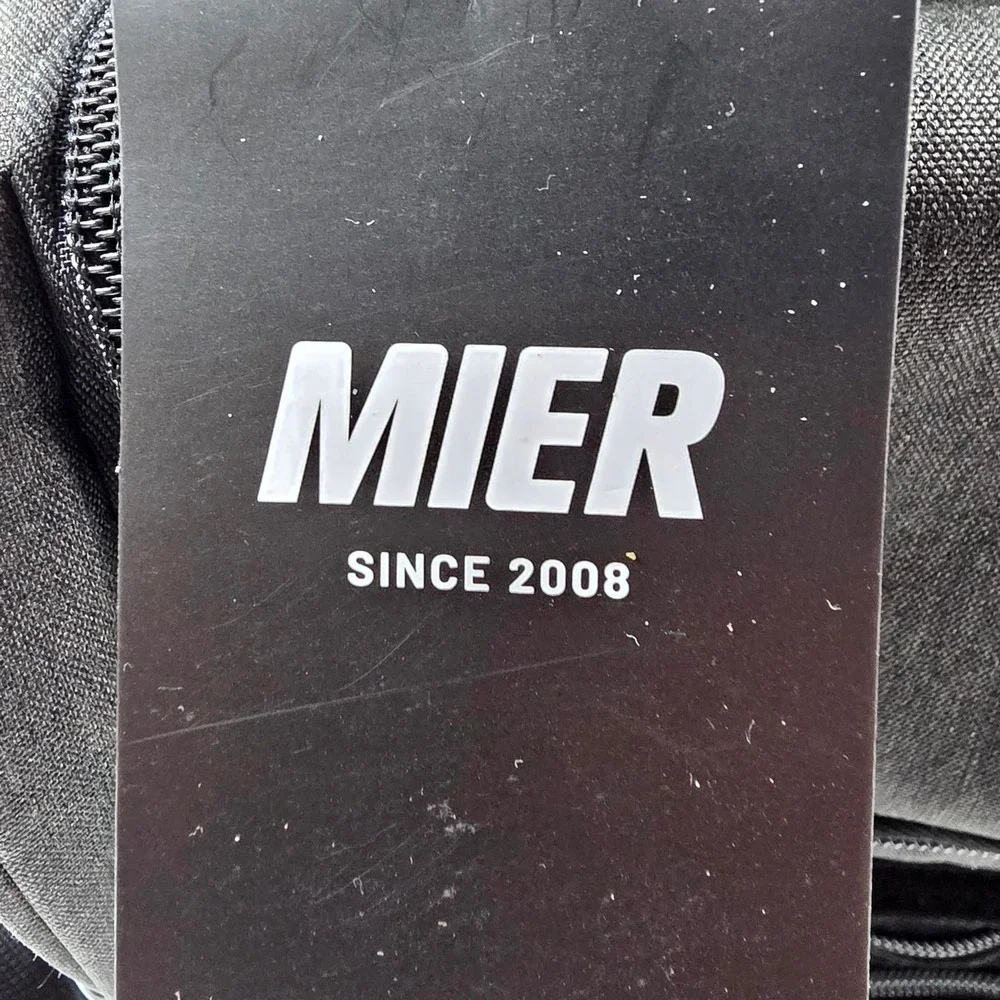 MIER Lunch Bag Black Dual Compartment Insulated Tactical Meal Prep Box Travel